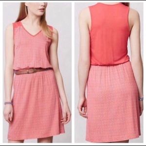 Anthro Deletta Geometric Print Summer Dress